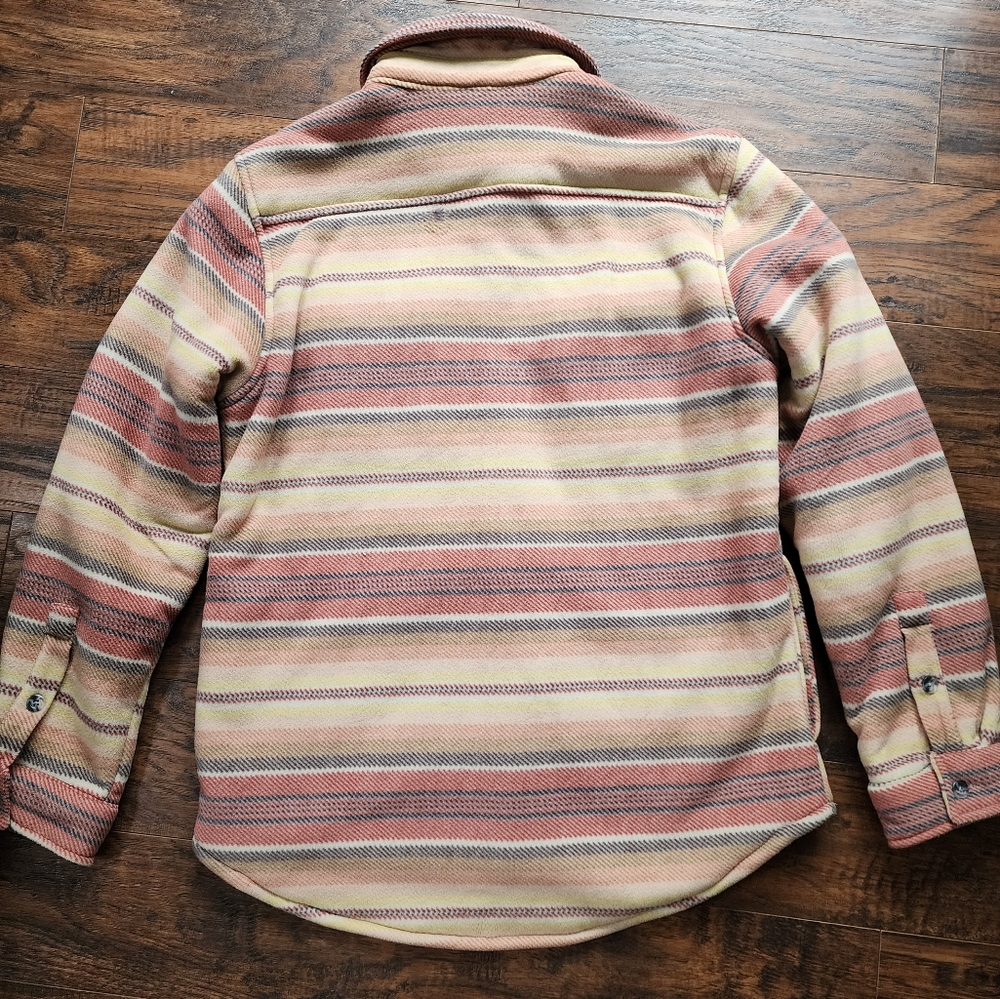 Eddie Bauer Striped Sherpa Lined Fleece Jacket - Picture 5 of 16